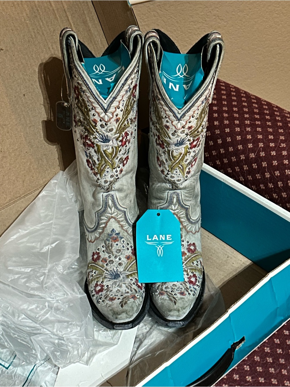 Ladies Lane Cowboy boots w/tag, box - Picture 4 of 7